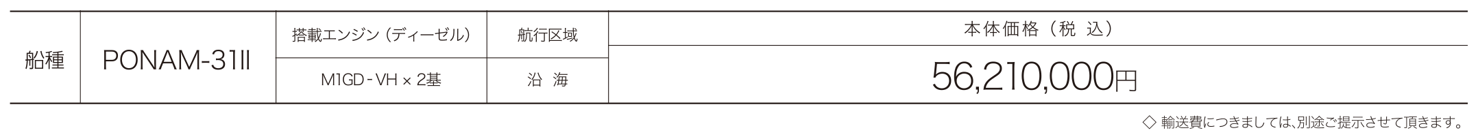 諸元表・価格表
