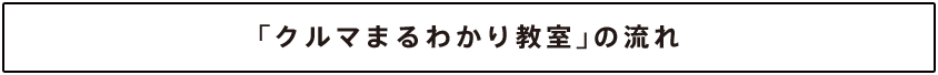 「クルマまるわかり教室」の流れ