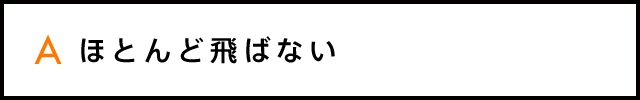 A ほとんど飛ばない