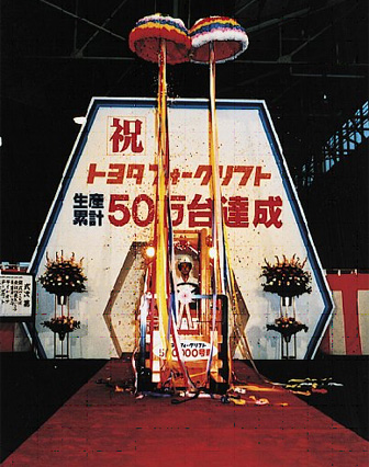 フォークリフト生産累計50万台達成（1985年）