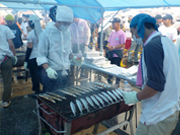 三陸大船渡さんままつりの手伝い