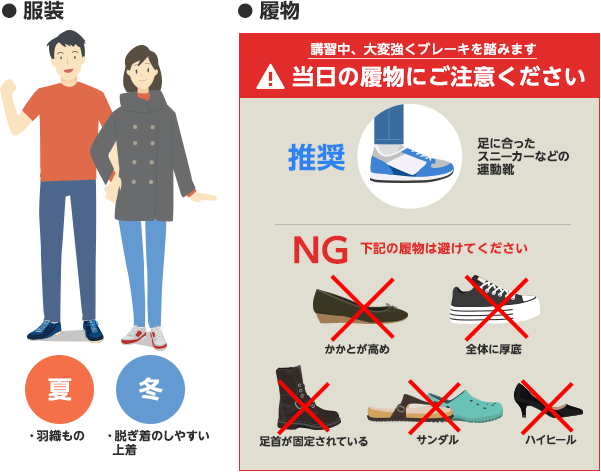 当日の服装・履物