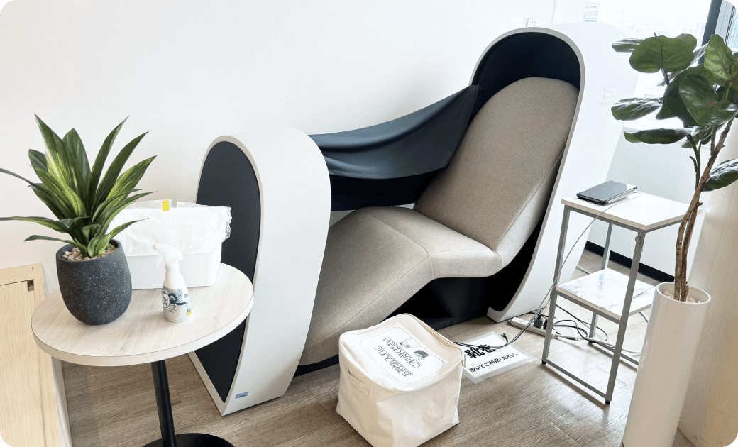 ※休憩室の端に置いてくださっています。